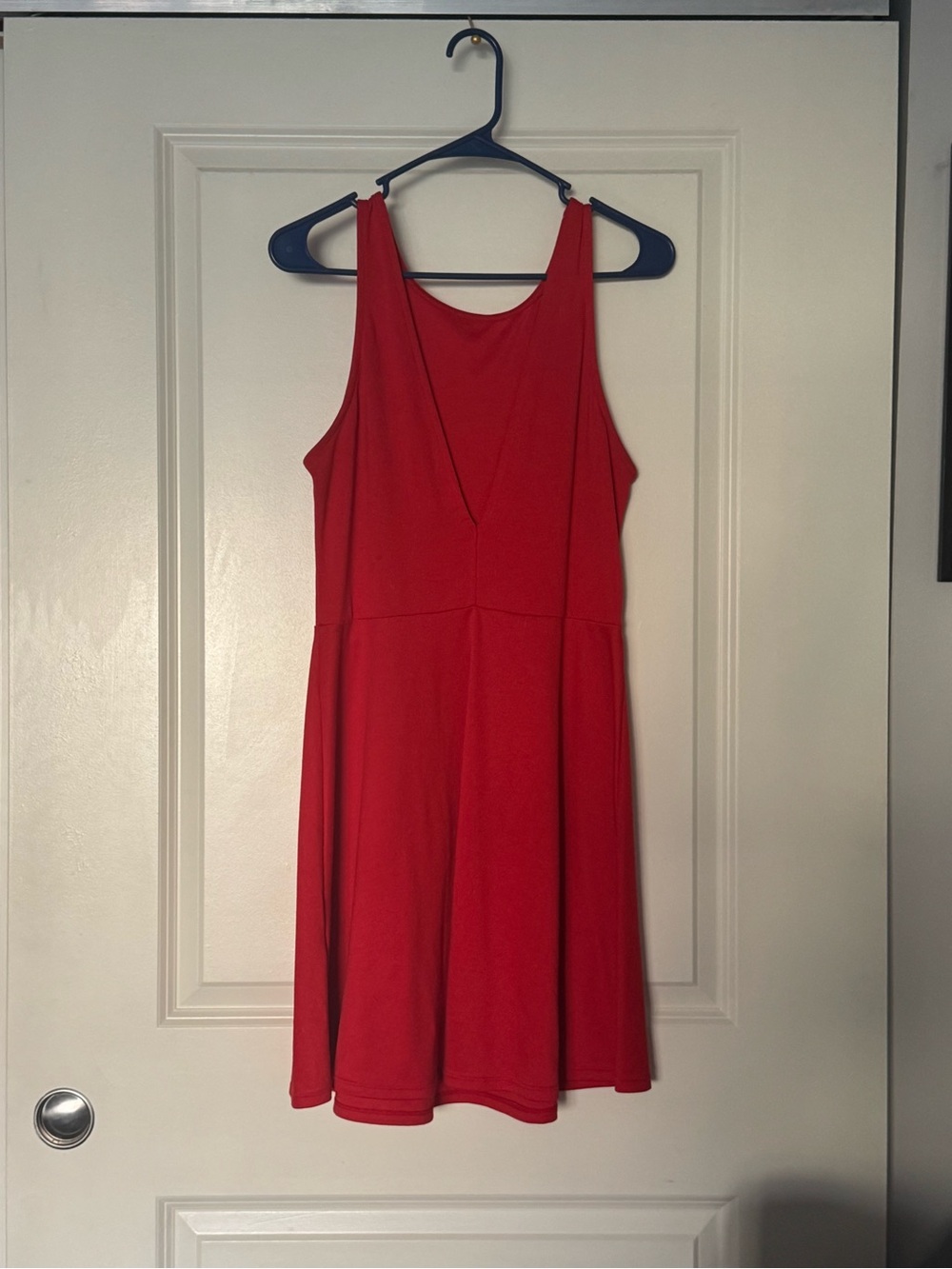 Divided Red Sleeveless Mini Dress
